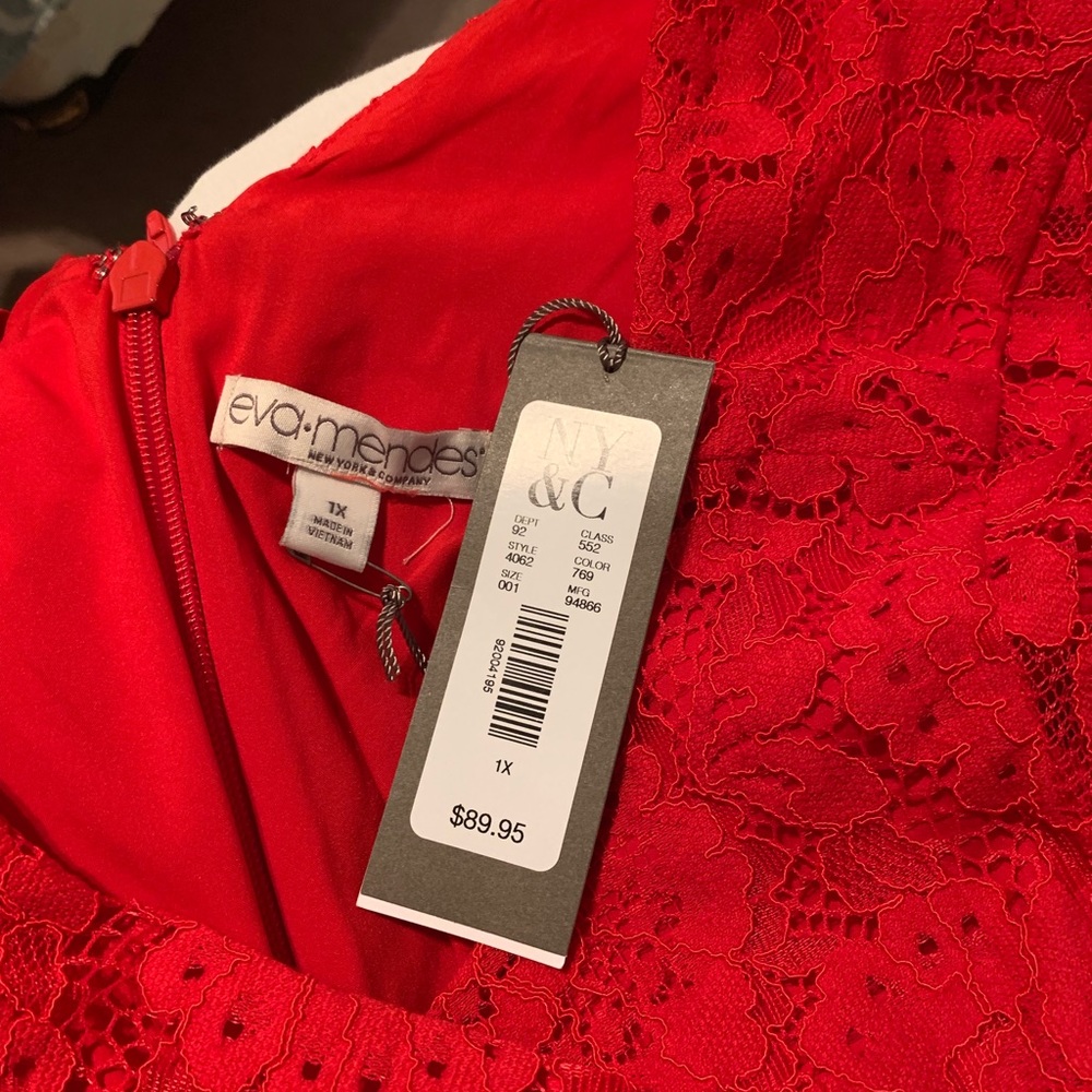 Eva Mendes 1x lace dress